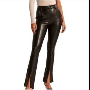 NEW! ABERCROMBIE The Skinny Ultra High Rise BLACK‎ Vegan Leather Pant, Size 4